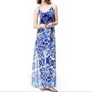 Express Blue Tribal Maxi Dress